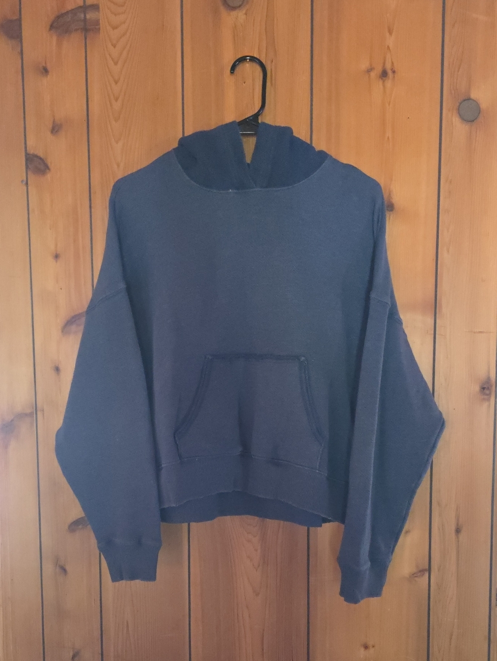 American Eagle Outfitters Navy Cropped Hoodie